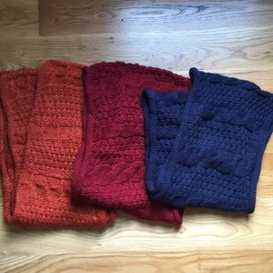Cable Knit Infinity Scarf Bundle